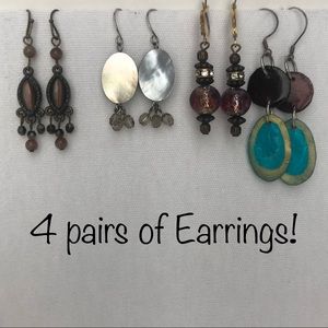 4 pairs of earrings